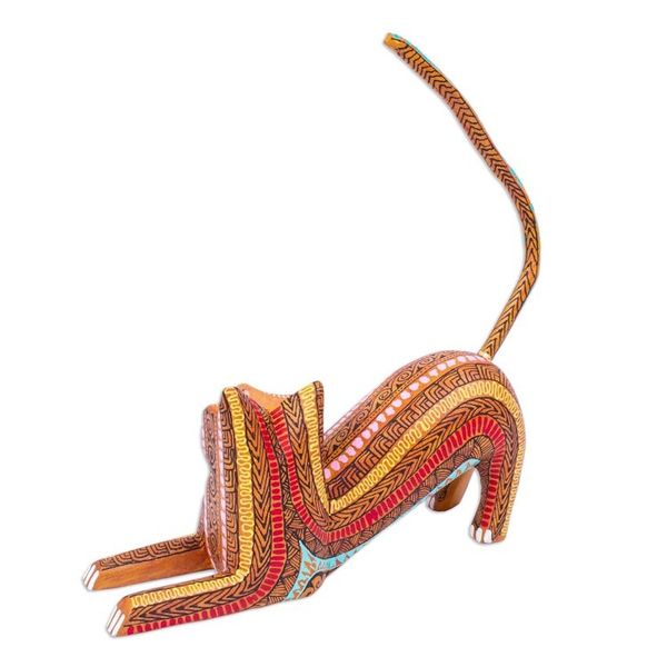 Alternate image for Cat Alebrije Figurine from Mexico Relaxed Cat