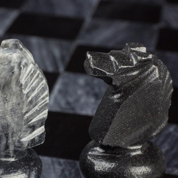 Alternate image for 11 Inch Hand Carved Marble Chess Set Mexico Sophisticate