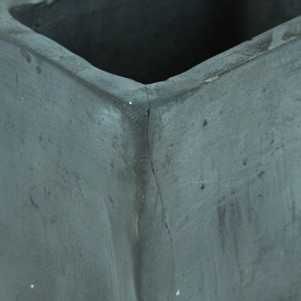 Alternate image for Mexican Handmade Barro Negro Black Ceramic Mini Flower Pot Square  Smooth