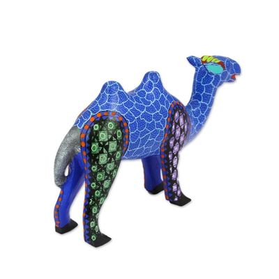 Alternate image for Wood Alebrije Camel Figurine in Vivid Colors from Mexico Colorful Camel