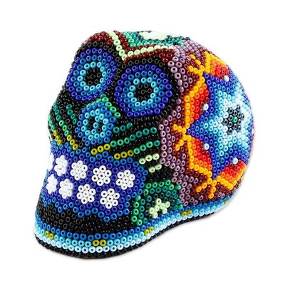 Alternate image for Handcrafted Beadwork Skull Figurine Huichol Star