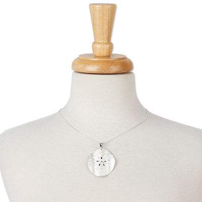 Alternate image for Handcrafted Taxco Sterling Silver Sand Dollar Necklace Precious Sand Dollar