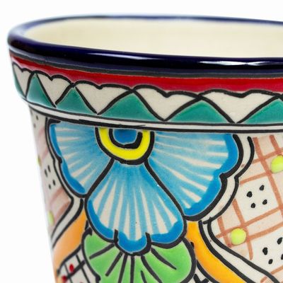 Alternate image for Talavera-Style Ceramic Flower Pot Country Garden