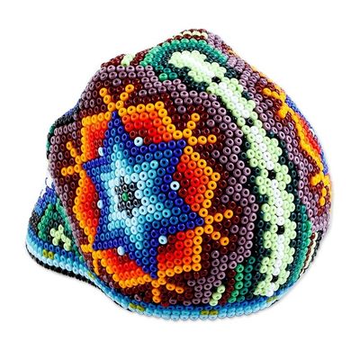 Alternate image for Handcrafted Beadwork Skull Figurine Huichol Star