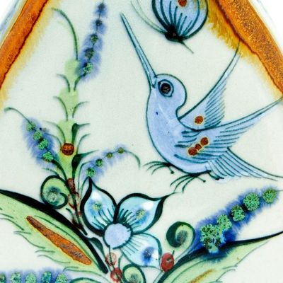 Alternate image for Hand-Painted Floral Ceramic Vase from Mexico Delta Nature