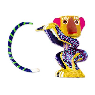 Alternate image for Oaxacan Wood Alebrije Figurine Cheeky Monkey