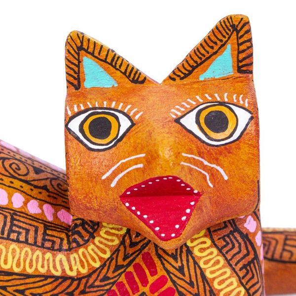 Alternate image for Cat Alebrije Figurine from Mexico Relaxed Cat