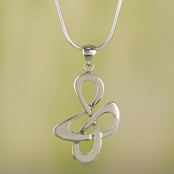 Alternate image for Fair Trade Sterling Silver Modern Necklace Freedom Song