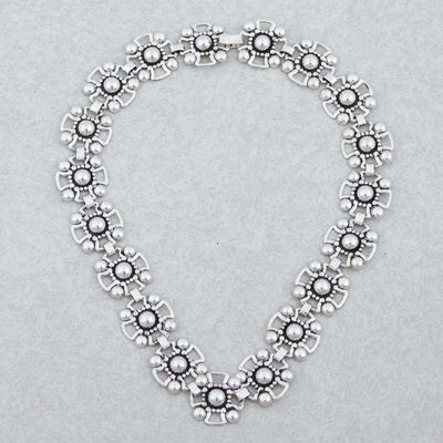 Alternate image for Mexican Style 925 Silver Christian Cross Link Necklace Cross