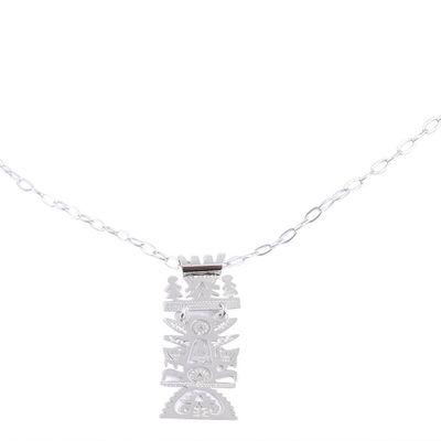 Alternate image for Pre-Hispanic Sterling Silver Pendant Necklace from Mexico Pre-Hispanic Tree of Life