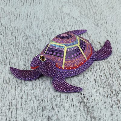 Alternate image for Handcrafted Copal Wood Alebrije Turtle Figurine Exquisite Turtle