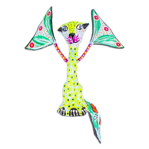 Alternate image for Handmade Papier Mache Cat Alebrije Fanciful Cat
