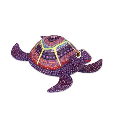 Alternate image for Handcrafted Copal Wood Alebrije Turtle Figurine Exquisite Turtle
