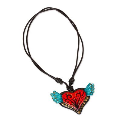 Alternate image for Hand Painted Heart Necklace Heartthrob
