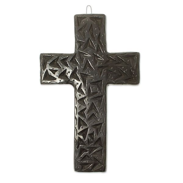 Alternate image for Oaxacan Ceramic Wall Cross Coyotepec Cross