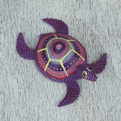 Alternate image for Handcrafted Copal Wood Alebrije Turtle Figurine Exquisite Turtle