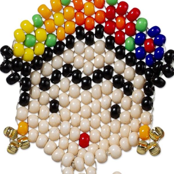 Alternate image for Handmade Beaded Frida Dangle Earrings Frida in Black