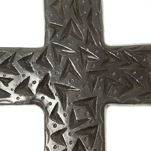 Alternate image for Oaxacan Ceramic Wall Cross Coyotepec Cross