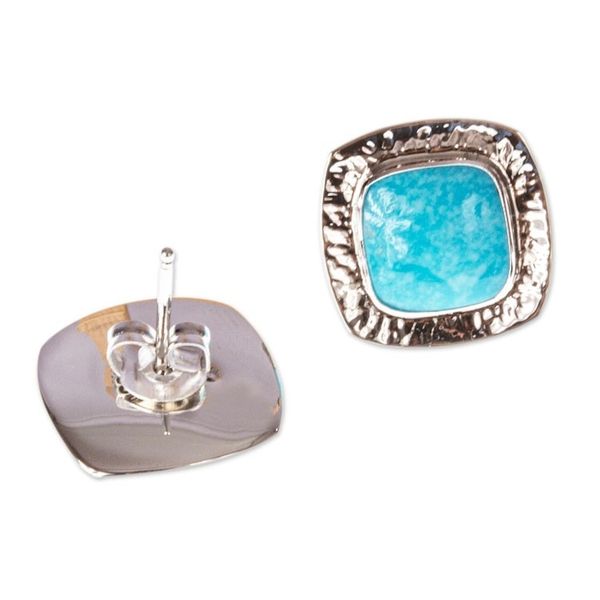 Alternate image for Natural Turquoise Stud Earrings Zocalo