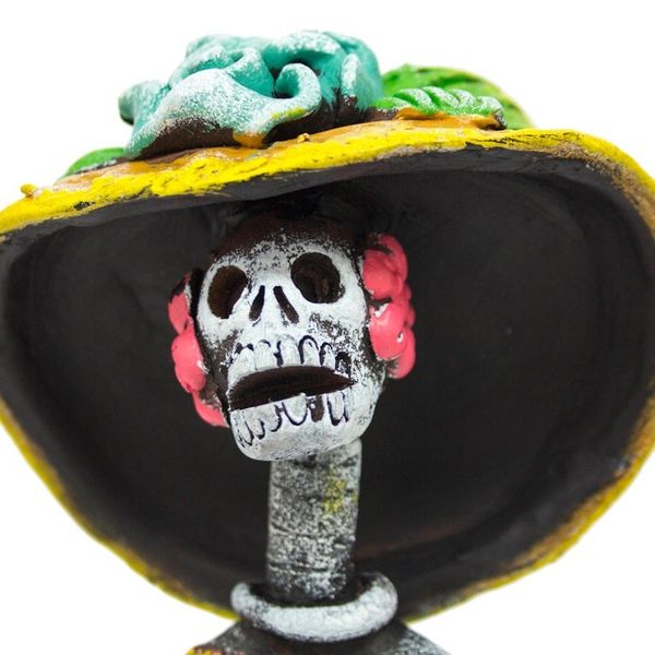 Alternate image for Day of the Dead Catrina Sculpture Artisan Crafted Dazzling Catrina