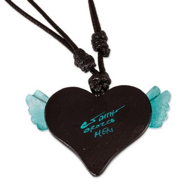 Alternate image for Hand Painted Heart Necklace Heartthrob