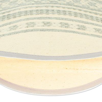 Alternate image for Handloomed Cotton Fabric Tortilla Pouch from Oaxaca Mexico Warmer in Alabaster