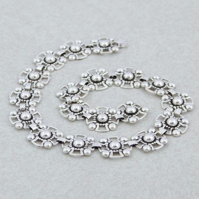 Alternate image for Mexican Style 925 Silver Christian Cross Link Necklace Cross