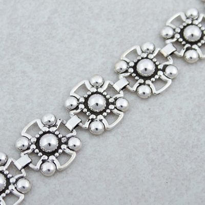 Alternate image for Mexican Style 925 Silver Christian Cross Link Necklace Cross