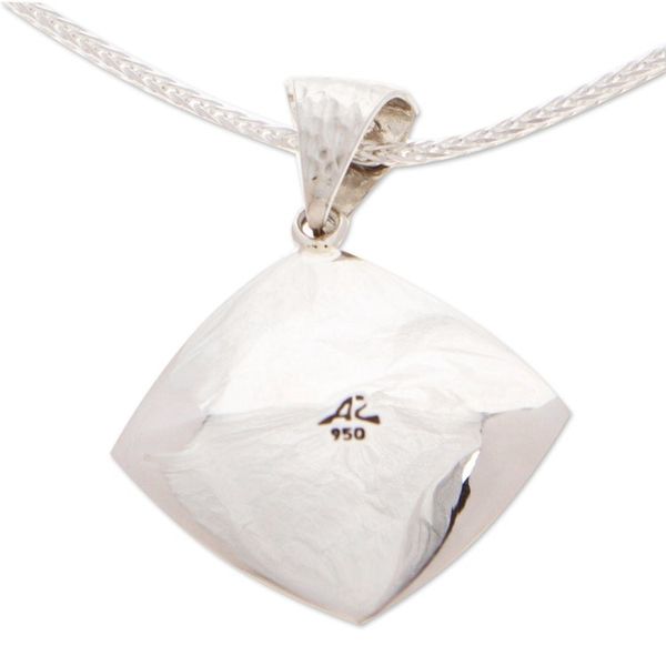 Alternate image for Taxco Silver Lapis Lazuli Pendant Necklace from Mexico Lapis Mirror