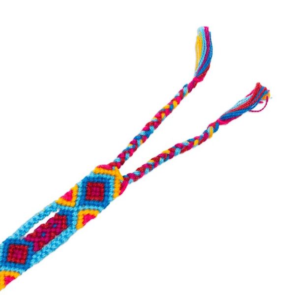 Alternate image for Colorful Cotton Macrame Bracelet from Mexico Colorful Friendship
