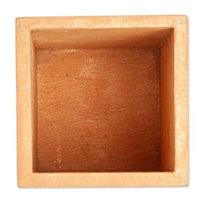 Alternate image for Pine Wood Pencil Holder with Day of the Dead Decoupage Convenient Skull