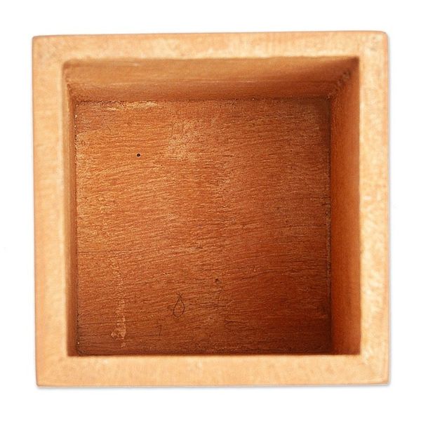 Alternate image for Pine Wood Pencil Holder with Day of the Dead Decoupage Convenient Skull