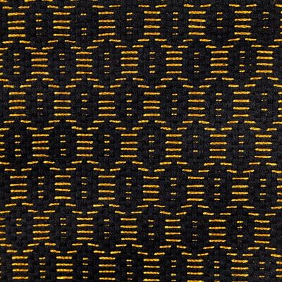 Alternate image for Zapotec Handwoven Rebozo Shawl in Black and Marigold Fiesta in Black and Marigold