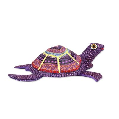 Alternate image for Handcrafted Copal Wood Alebrije Turtle Figurine Exquisite Turtle