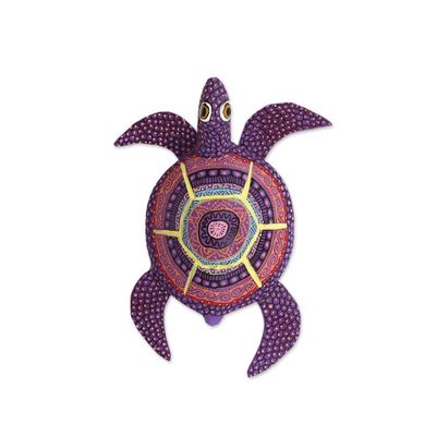 Alternate image for Handcrafted Copal Wood Alebrije Turtle Figurine Exquisite Turtle