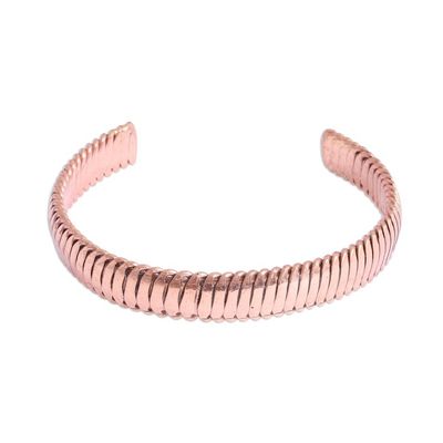 Alternate image for Handcrafted Copper Cuff Bracelet from Mexico Brilliant Sheen
