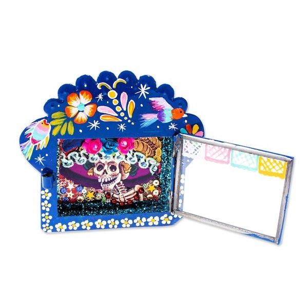 Alternate image for Hand Painted Catrina Metal Wall Art Showy Catrina