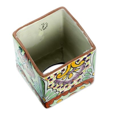 Alternate image for Talavera-Style Tissue Box Cover Hidalgo Bouquet