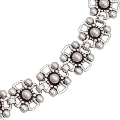 Alternate image for Mexican Style 925 Silver Christian Cross Link Necklace Cross