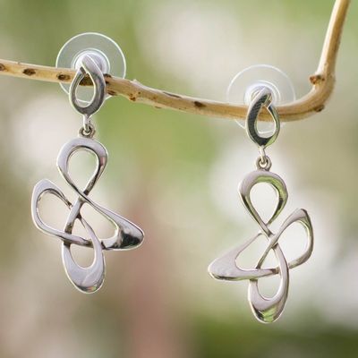 Alternate image for Fair Trade Sterling Silver Modern Earrings Freedom Song