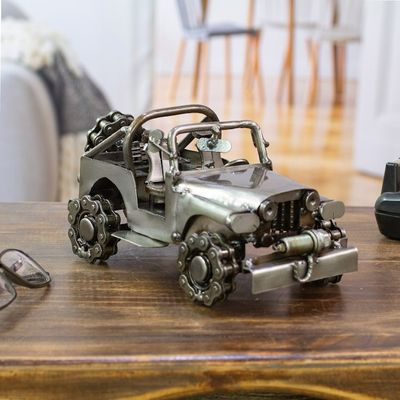 Alternate image for Artisan Crafted 4 x 4 Metal Recycled Auto Parts Sculpture Rustic Off-Road Jeep