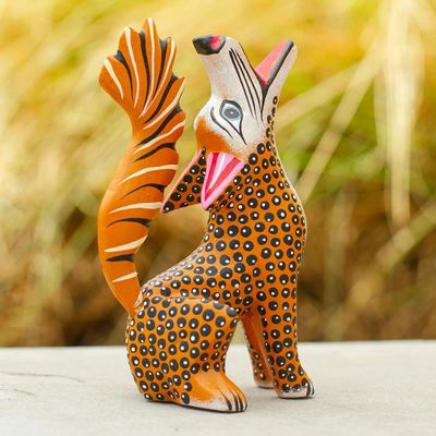 Alternate image for Artisan Crafted Wood Alebrije Yellow Coyote