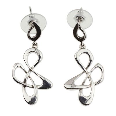 Alternate image for Fair Trade Sterling Silver Modern Earrings Freedom Song