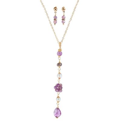 Alternate image for Multi-Gemstone Jewelry Set in 14k Gold Plate Moondust