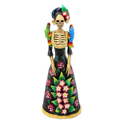 Alternate image for Handmade Ceramic Day of the Dead Statuette La Catrina Regina