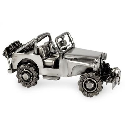 Alternate image for Artisan Crafted 4 x 4 Metal Recycled Auto Parts Sculpture Rustic Off-Road Jeep