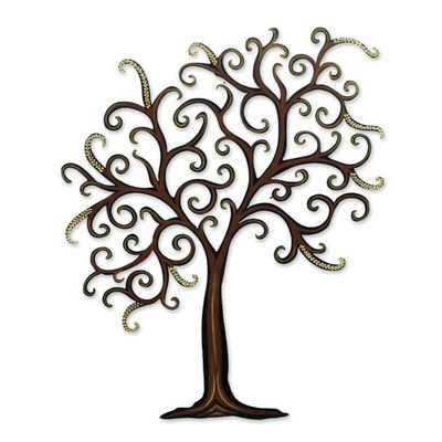Alternate image for Unique Leaf and Tree Steel Wall Art Willow