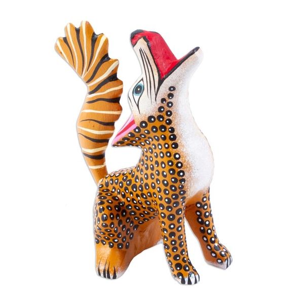 Alternate image for Artisan Crafted Wood Alebrije Yellow Coyote