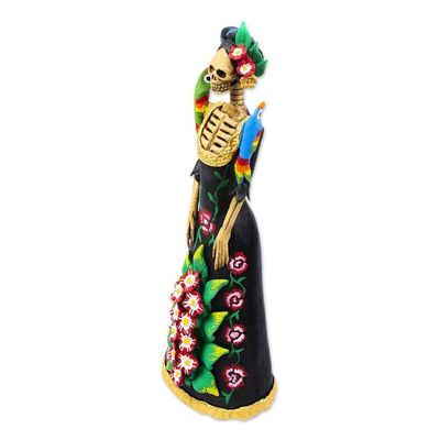 Alternate image for Handmade Ceramic Day of the Dead Statuette La Catrina Regina
