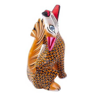 Alternate image for Artisan Crafted Wood Alebrije Yellow Coyote